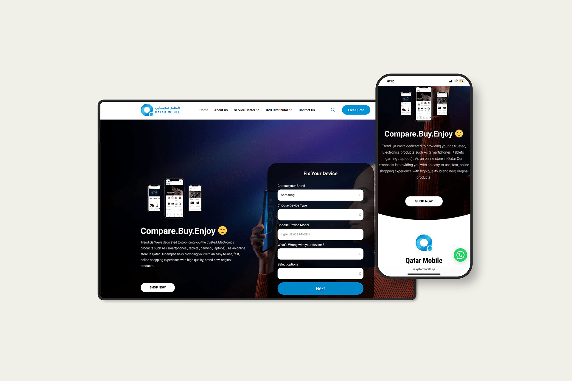 Qatar Mobile - Website Redesign & SEO